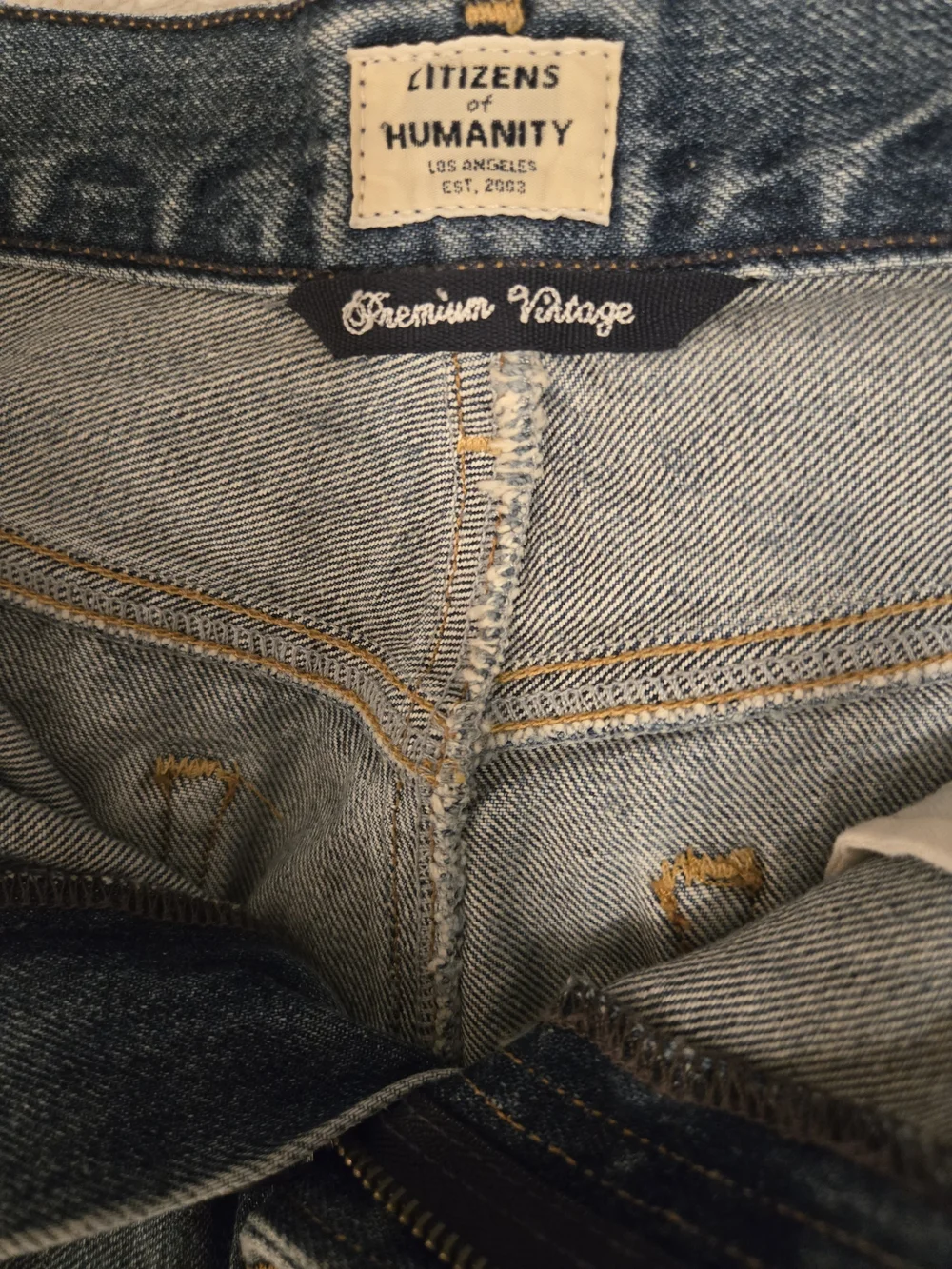 Citizens Of Humanity Premium Vintage Cut Off Denim Mini Skirt